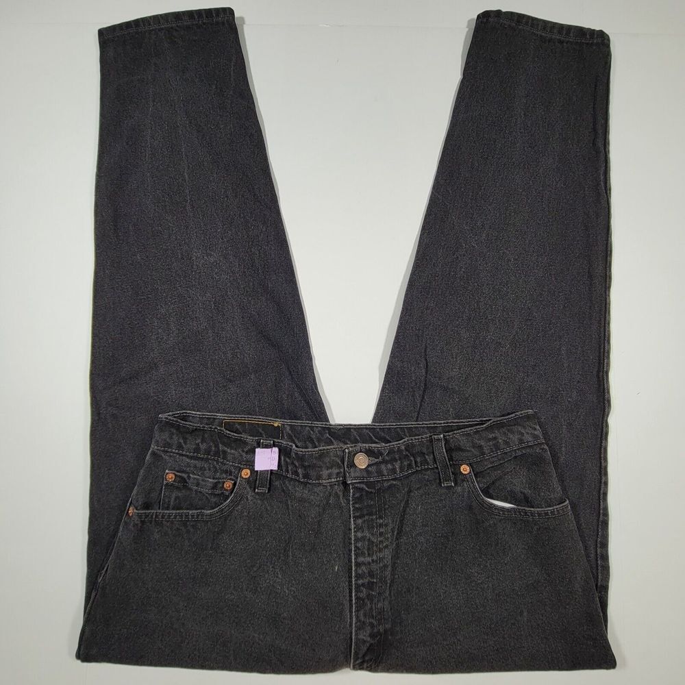 VTG Levi's 551 Women's Black Jean Relaxed Fit Tapered Leg Size 18 MED / 30.5 in‎